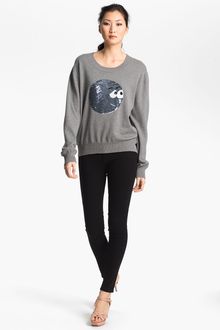 Markus Lupfer Markus Lupfer Sequin Cartoon Face Sweater - Lyst
