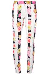 MSGM Flower Stripe Trouser