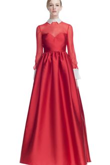 Valentino Bambolina Mikado Long Sleeve Gown - Lyst