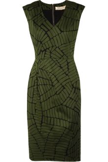 Lela Rose Printed Cotton-blend Dress - Lyst