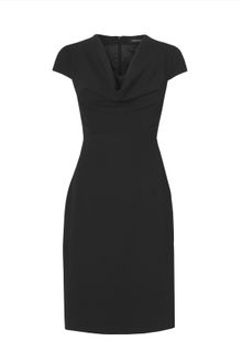 Jaeger Crepe Cowl Neck Dress - Lyst