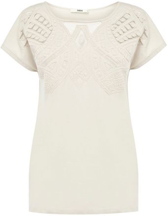 Oasis Cutwork Atlas Tee - Lyst