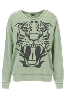 Topshop Printed Sweatshirt - Lyst