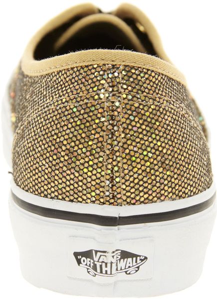 vans glitter gold