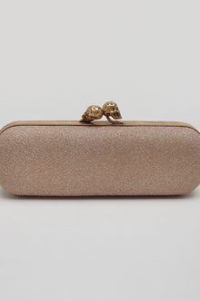 Alexander McQueen Twin Skull Metallic Sugar Box Clutch Bag - Lyst
