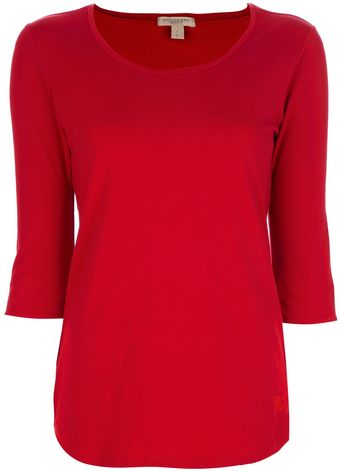 Burberry Scoop Neck T-shirt - Lyst