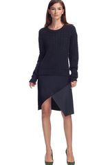 Cedric Charlier Navy Chunky Knit