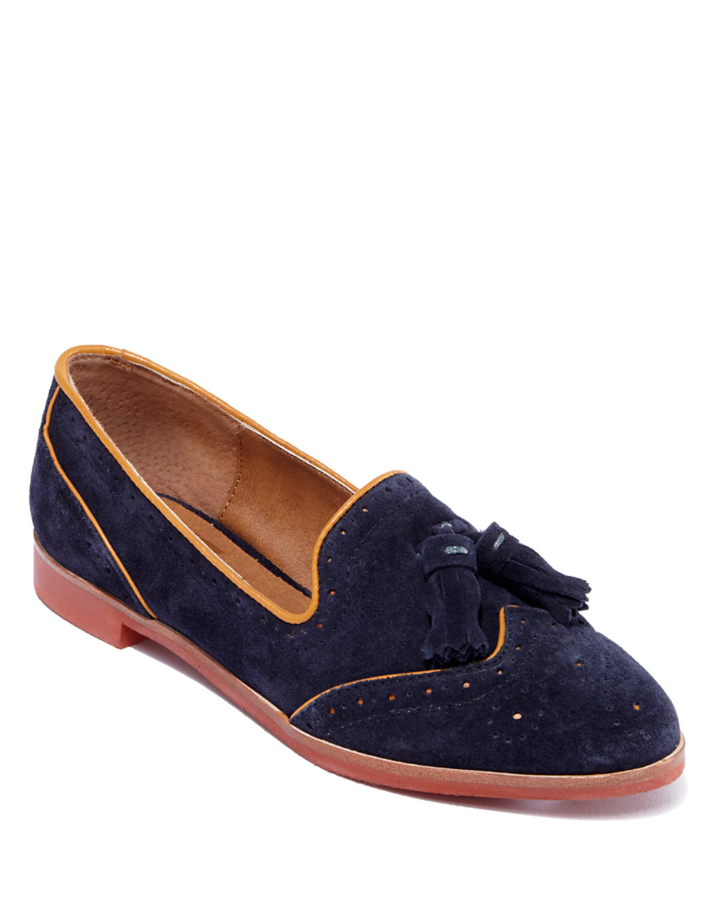 navy blue suede flats womens