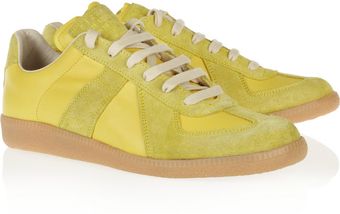 Maison Martin Margiela Leather and Suede Sneakers - Lyst