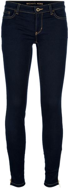 Michael by Michael Kors Dark Wash Skinny Jean - Lyst