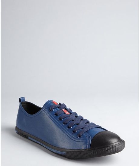 blue prada sneakers for men