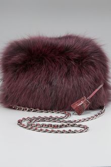 Prada Fox Fur Clutch - Lyst