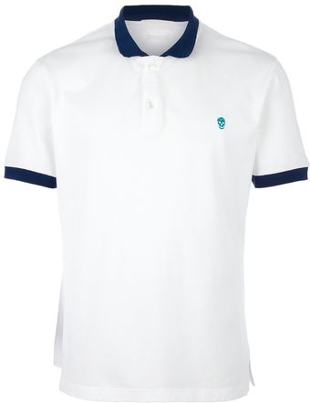 Alexander McQueen Contrast Polo Shirt - Lyst