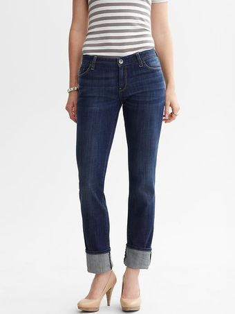 Banana Republic Indigo Five Pocket Rollup Jean - Lyst