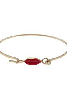 Delfina Delettrez Enameled Lips Bracelet - Lyst