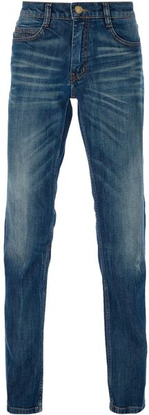 Frankie Morello Faded Straight Leg Jean - Lyst