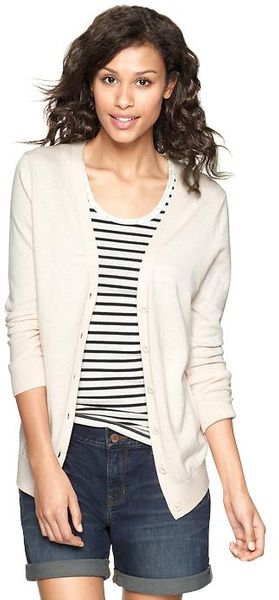 Gap Luxlight Vneck Cardigan - Lyst