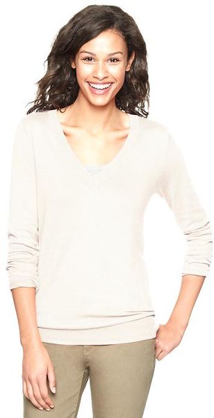 Gap Luxlight V-Neck Pullover - Lyst