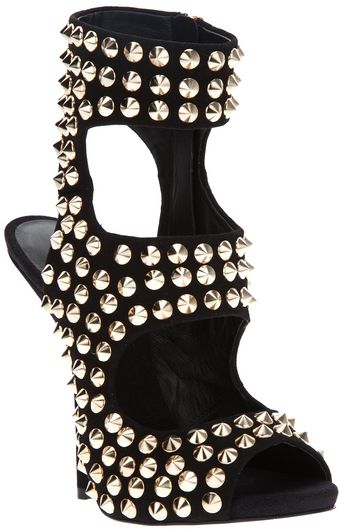 Giuseppe Zanotti Studded Cut Out Sandals - Lyst