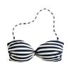 J.crew Stripe Twist Bandeau Top in Blue (navy) - Lyst