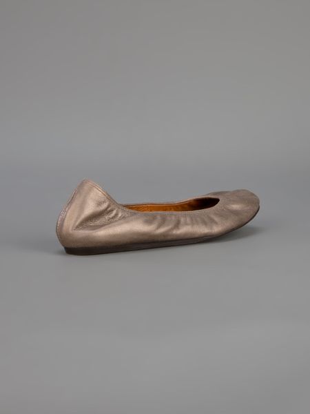 lanvin leather ballet flats