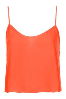 Topshop Cropped Strappy Cami - Lyst
