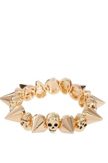 Asos Skull and Spike Stretch Bracelet - Lyst