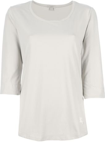 Burberry Brit Checked Print T-shirt - Lyst