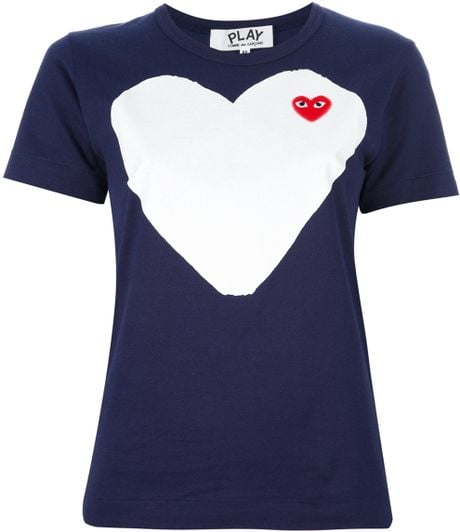 comme des garcons tshirt blue