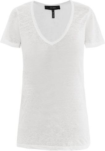 Isabel Marant Juliette Linen T-shirt - Lyst