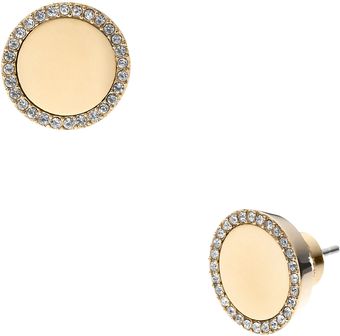 Michael Kors Pave Slice Stud Earrings - Lyst