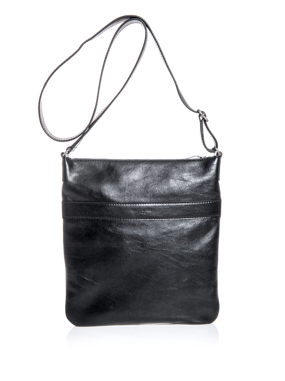 Saint Laurent Leather Cross-Over Bag in Black for Men | Lyst