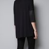Zara Tshirt with Combination Sleeves in Black - Lyst