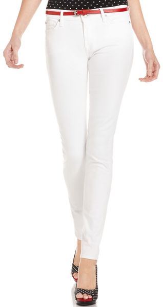 7 For All Mankind Skinny Whitewash - Lyst