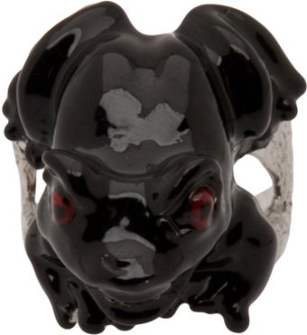 Delfina Delettrez Enameled Frog Ring - Lyst