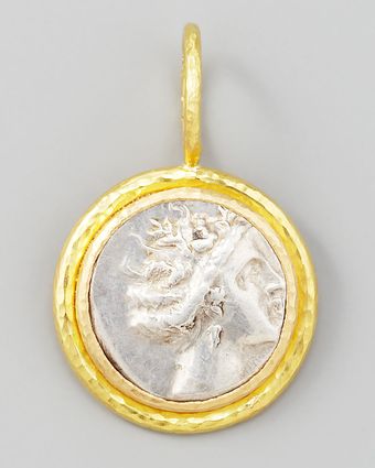 Elizabeth Locke Ancient Greek Silver 19k Gold Coin Pendant - Lyst