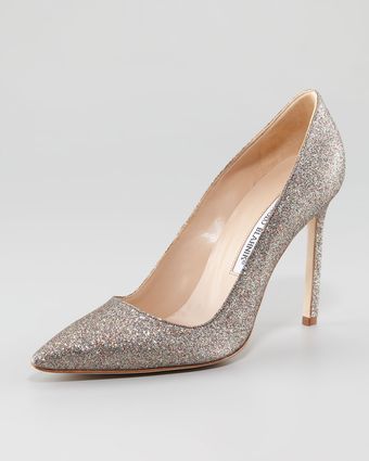 Manolo Blahnik Bb Glitter Pump - Lyst