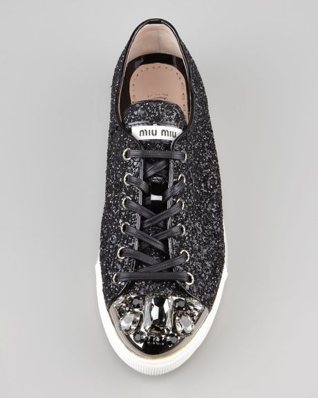 miu miu shoes glitter