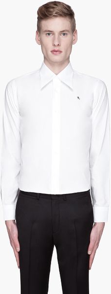 Raf Simons White Retro Collar Shirt - Lyst