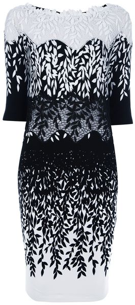 Blumarine Semisheer Embroidered Dress - Lyst