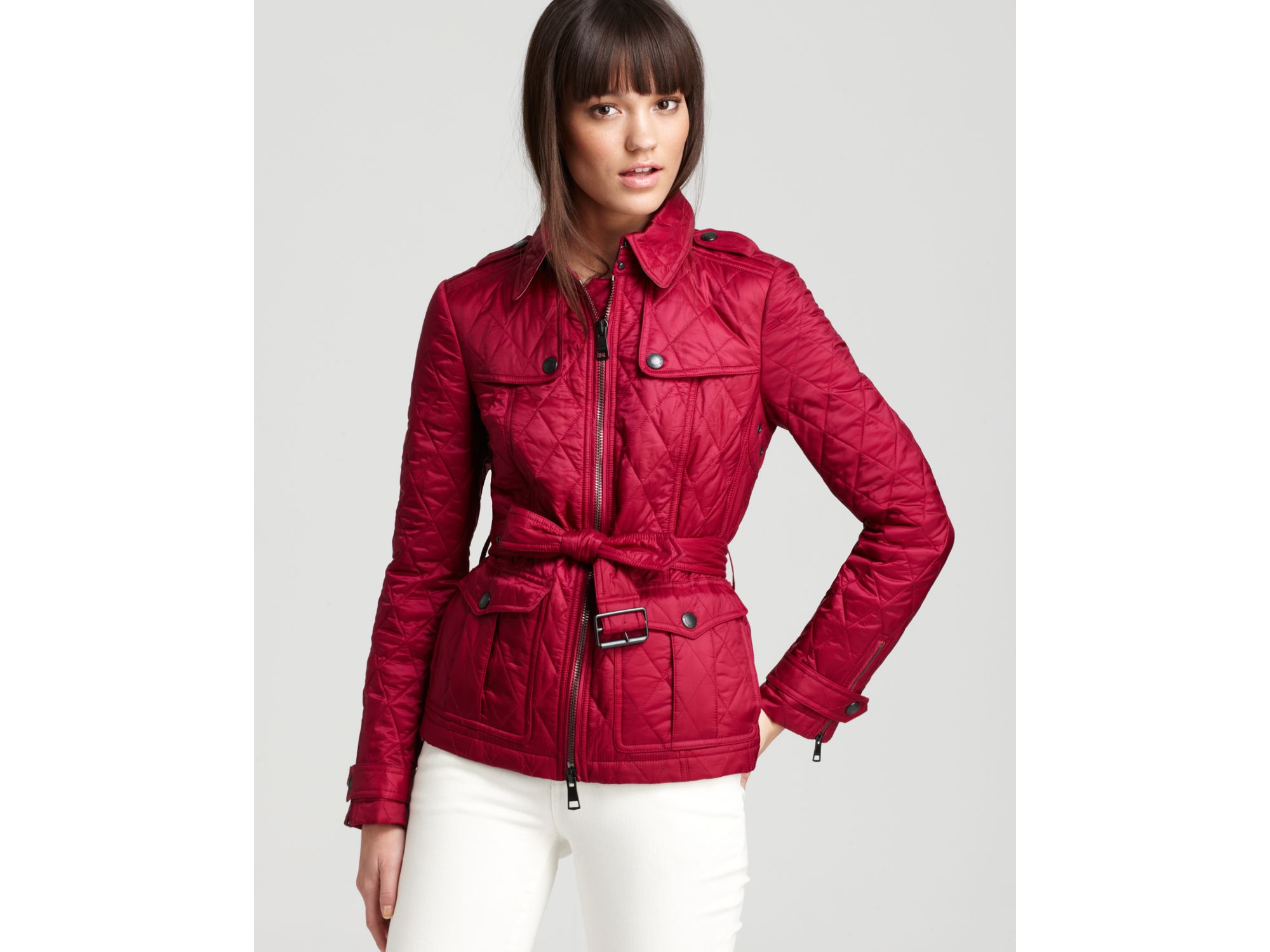 Burberry Brit Toppling Quilted Jacket in Pink (fritillary pink) Lyst