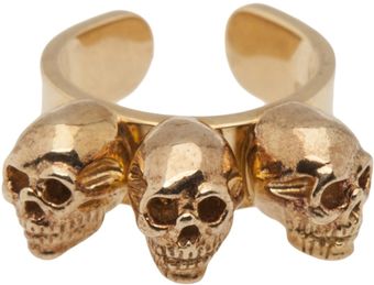 Delfina Delettrez Triple Skull Ring - Lyst