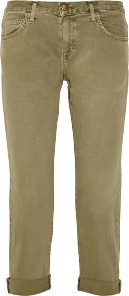Current/Elliott The Boyfriend Cropped Midrise Jeans - Lyst