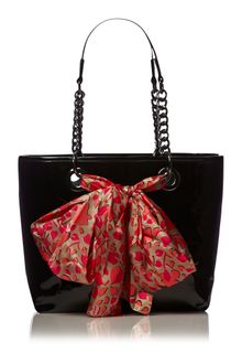 DKNY Small Patent Scarf Tote Bag - Lyst
