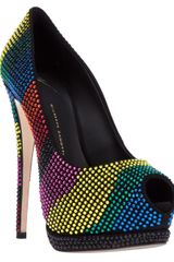Giuseppe Zanotti Crystal Peeptoe Pump