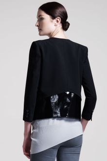 Helmut Lang Gloss-Trim Suiting Jacket - Lyst