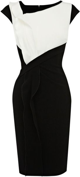 Karen Millen Minimal Crepe Shift Dress - Lyst
