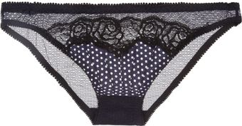 Stella McCartney Ellie Leaping Polkadot Stretchsilk and Mesh Briefs - Lyst