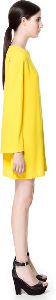 Zara Dress with Cape Sleeve in Yellow Zara Dress with Cape Sleeve in Yellow