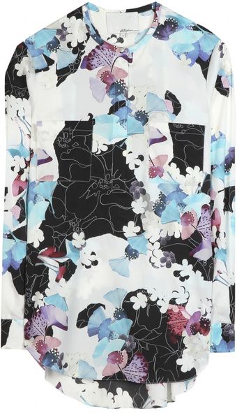 3.1 Phillip Lim Print Silk Blouse - Lyst